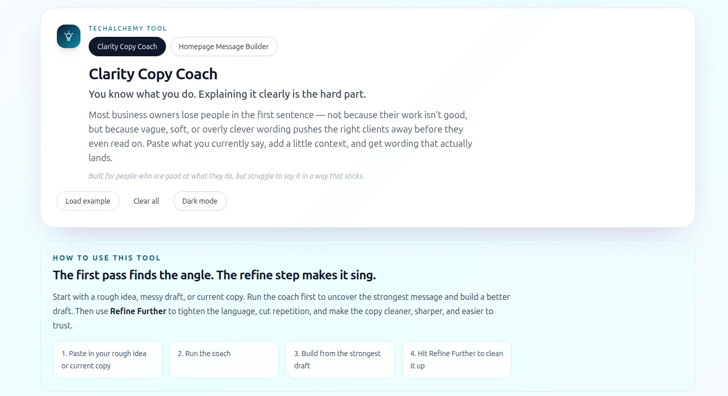Clarity Copy Coach